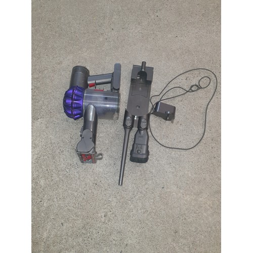 369 - Dyson Hand Held Cordless Hoover With Attachments And Charger Working