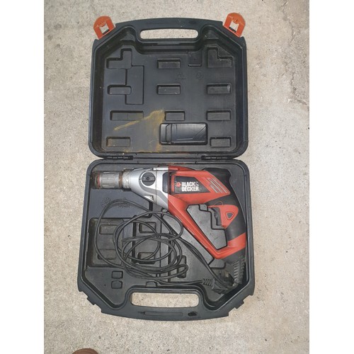 319 - Heavy Duty Black And Decker Hammer Drill In Fitted Case