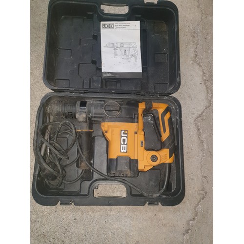 323 - Large Heavy Duty JCB SDS Plus Hammer Drill In Fitted Case