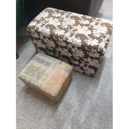 344 - Nice Linen Chest And Slipper Box Stool