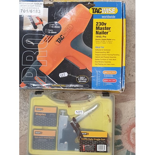 327 - 230V Master Nailer Electric Stapler /Nailer Machine And Manual Heavy Duty Staple Gun With Staples