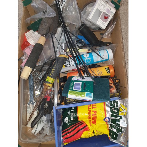 331 - Tray Of Assorted Tools Etc 51 Piece Driver Set, Dust Sheet, Gap Filler Ties, Screws Nails etc