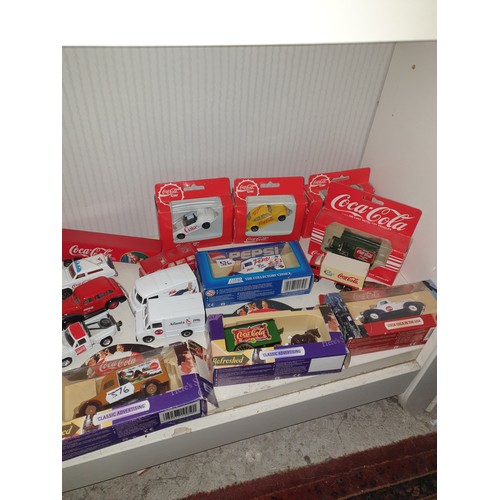 376 - Shelf Of Coca Cola And Pepsi Advertising Vehicles etc