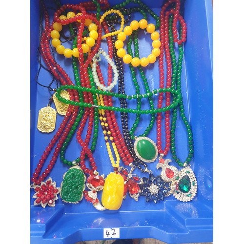 42 - Collection Of Costume Jewellery To Include Oriental Etc.