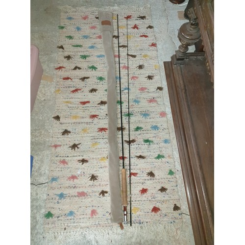 271 - Beautiful Hand Built Paul Bisset Of Falkirk 9ft 6 Trout Fly Rod #6-7 With Paul Bisset Rod Bag Immacu... 