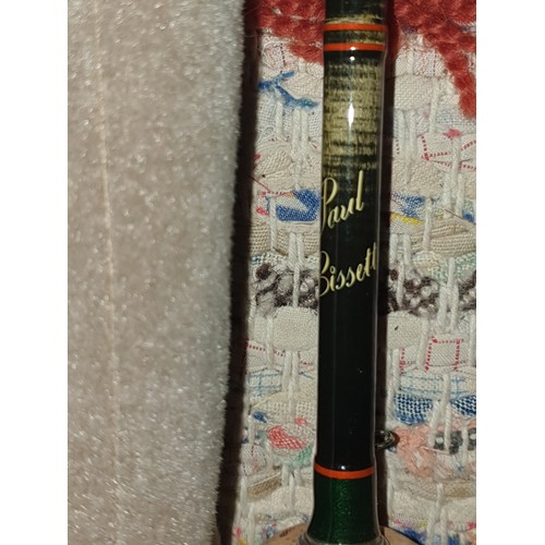 271 - Beautiful Hand Built Paul Bisset Of Falkirk 9ft 6 Trout Fly Rod #6-7 With Paul Bisset Rod Bag Immacu... 