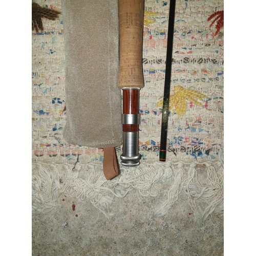 271 - Beautiful Hand Built Paul Bisset Of Falkirk 9ft 6 Trout Fly Rod #6-7 With Paul Bisset Rod Bag Immacu... 