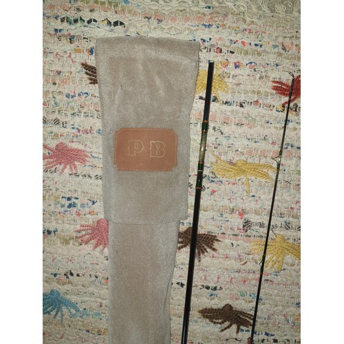 271 - Beautiful Hand Built Paul Bisset Of Falkirk 9ft 6 Trout Fly Rod #6-7 With Paul Bisset Rod Bag Immacu... 