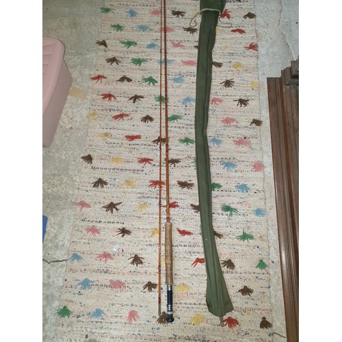 272 - Beautiful Hand Made R Marrs of Shieldhill Falkirk 9 Ft 6 Cane Fly Rod in very good condition with Ro... 