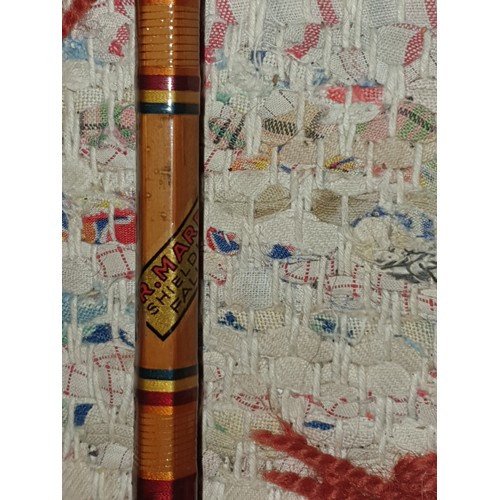 272 - Beautiful Hand Made R Marrs of Shieldhill Falkirk 9 Ft 6 Cane Fly Rod in very good condition with Ro... 