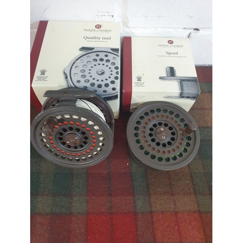 275 - Hardy Brothers Viscount MK 111 Large Arbor Fly Reel with Spare Spool Boxed