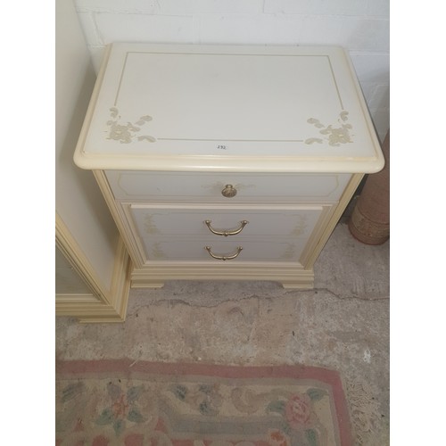282 - Good Quality 3 Drawer Chest with  Hand Painted deisgn. Matches Previous Lot.