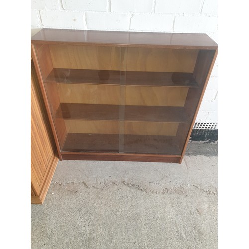 261 - Mid Century Glass Front Book case.