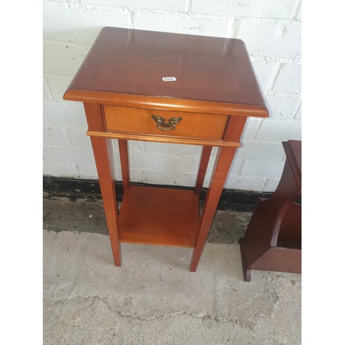 262 - Selection of furniture; Plant Stand , Small Table with 1 Drawer Front And Undershelf with Magazine R... 