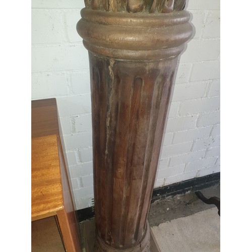 264 - Large Pillar/ Plant Stand. Very Heavy Main Body Needs Attached To The Base.  153 cm Tall.