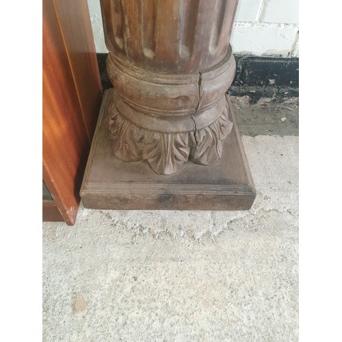 264 - Large Pillar/ Plant Stand. Very Heavy Main Body Needs Attached To The Base.  153 cm Tall.