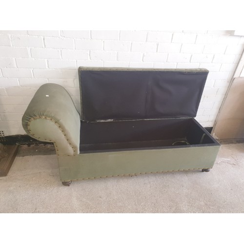 269 - Vintage Chaise Long Storage Box. 160 cm Long.