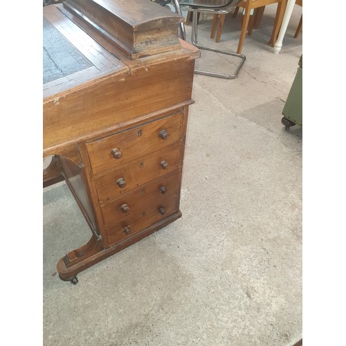 250 - Little Edwardian Davenport  With 4 Drawer Side