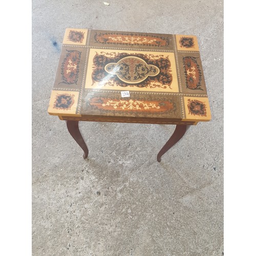 254 - Italian Inlaid Musical Sewing Work Table.