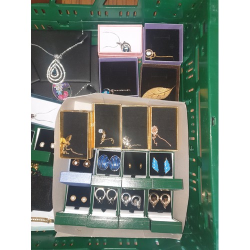 36 - Large Crate Of Costume Jewellery Mostly Boxed