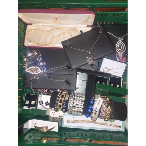 36 - Large Crate Of Costume Jewellery Mostly Boxed