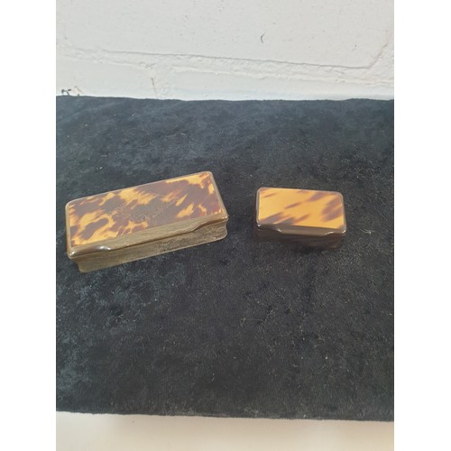 32 - Two Antique Horn And Tortoise Shell Snuff Boxes.