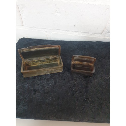 32 - Two Antique Horn And Tortoise Shell Snuff Boxes.