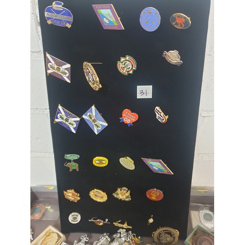 31 - Selection Of Enamel Pin Badges Medals etc