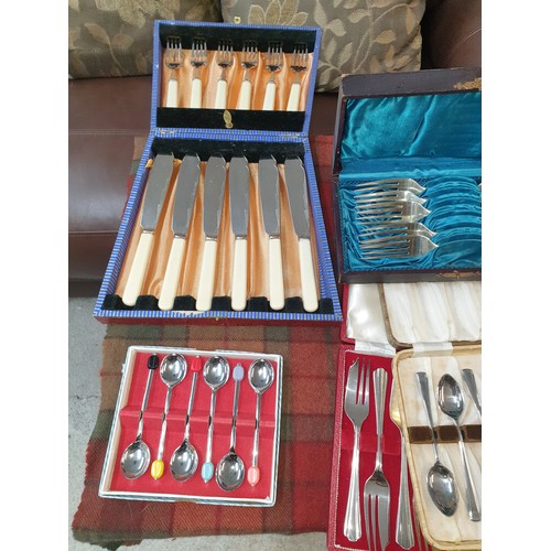 241 - Selection Of EPNS Boxed Cutlery Etc