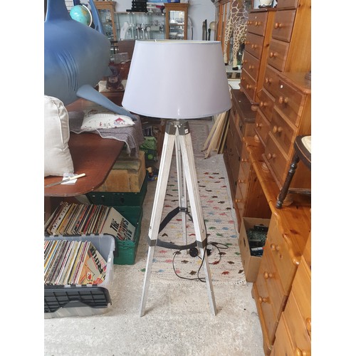 249 - Unusual Standard Lamp With Tripod Base