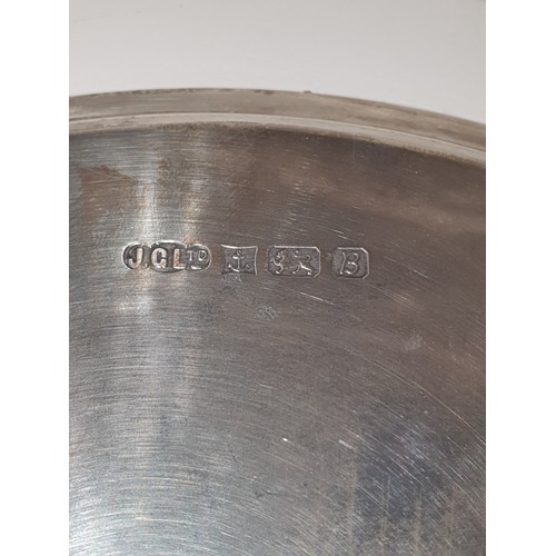 12A - Silver Hallmarked Card Tray 263 g  20 cm Diameter