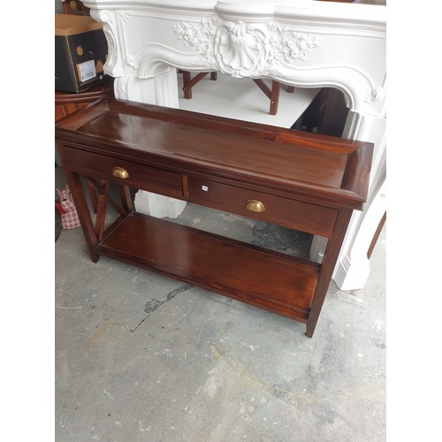 245A - Nice Clean Hall Console Table With 2 Drawer Front And Undershelf