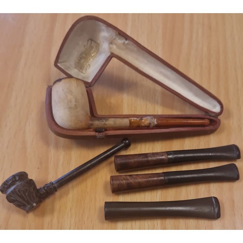 47 - Selection of Vintage & Antique Smoking items; pipes & Cherots.