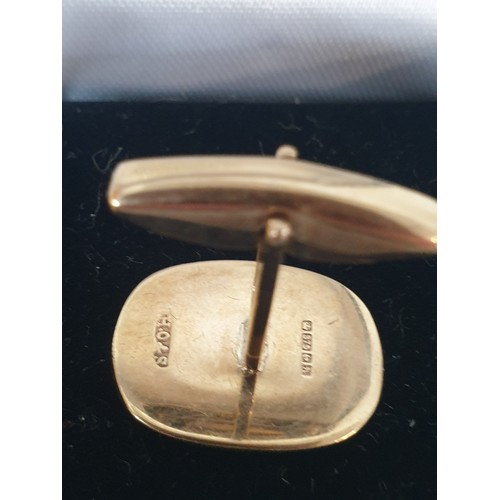 1 - Pair 9ct Gold Cufflinks 12.55 g