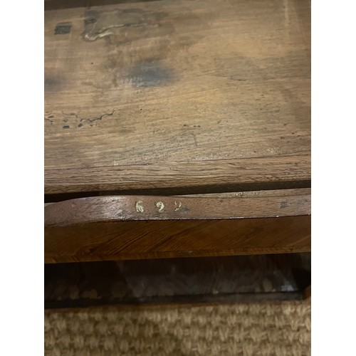 59 - A French provincial mahogany table with hoof feet. Mid-18th century.Condylis CollectionDimensions:74... 