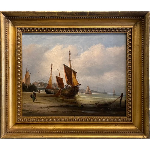 121 - Property of a Gentleman.A pair of English marine scenes. Oil on board. 19th Century. Signed indistin... 