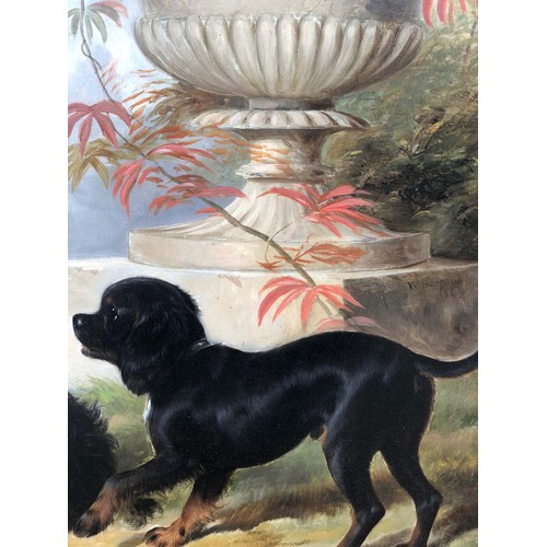 131 - Lord Methuen’s Spaniels Gipsy and Fairy. By William Barraud (London, 1810 - 1850). Signed and dated ... 