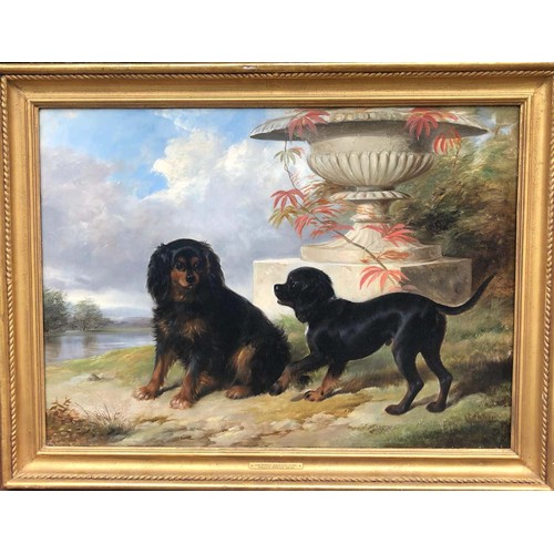 131 - Lord Methuen’s Spaniels Gipsy and Fairy. By William Barraud (London, 1810 - 1850). Signed and dated ... 