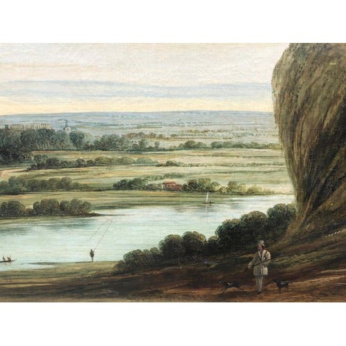 135 - Property of a Gentleman.The River Tees at Barnard Castle with a Gentleman Flyfishing and a Gentleman... 