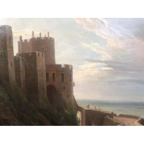 137 - Property of a Gentleman.View of Dover Harbour from Dover Castle. Thomas Whitcombe (1763 - 1824). Oil... 