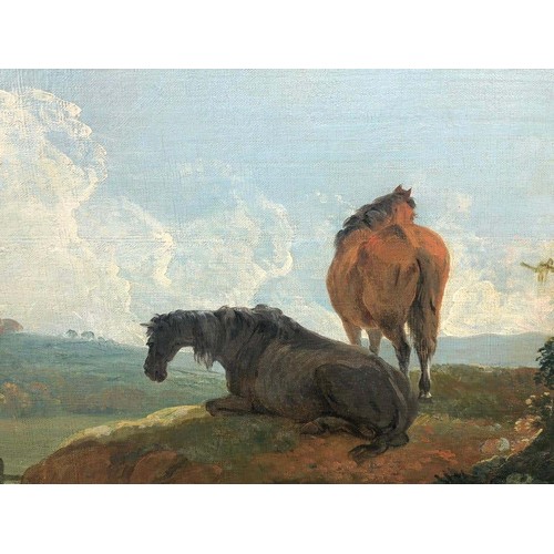 141 - Property of a Gentleman.Landscape with Horses and Cattle. Sawrey Gilpin (1733-1807). Oil on canvas. ... 