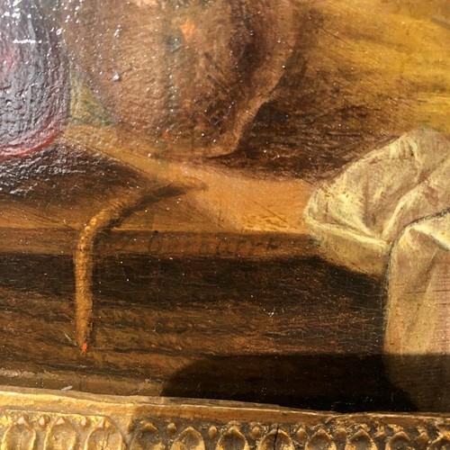 145 - Property of a Lady.A pair of tavern interiors. Oil on panel. By Verkoert. 17th century. Signed. Prov... 