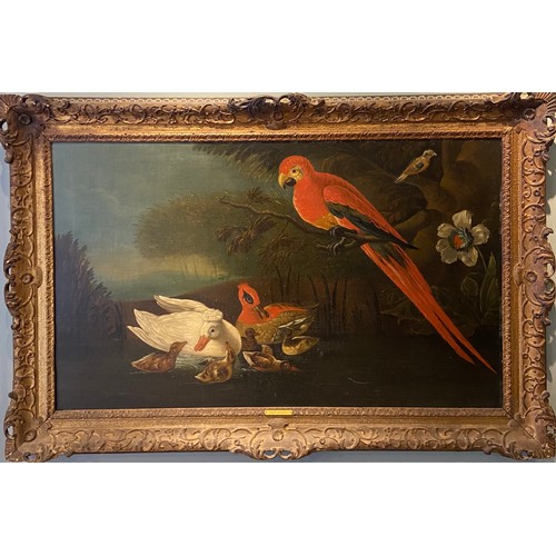 152 - Property of a Gentleman.Exotic birds in a landscape. By Jakob Bogdani (1658 - 1724). Oil on canvas. ... 