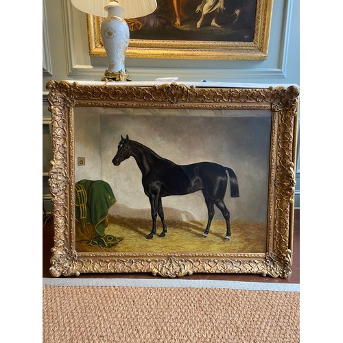 153 - Property of a Lady.Pero Gomez in His Stable. By E. B. Herberte (exhibited 1851 - 1873). Pero Gomez b... 