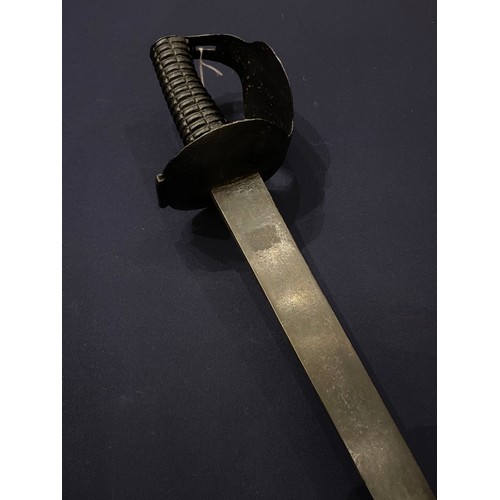 82 - 1804 Pattern British Royal Navy Double-Disc Hilt Boarding Cutlass. Trafalgar period. With regulation... 