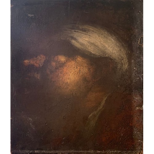 173 - [Δ]Portrait of a Gentleman In A Turban (17th century).Oil on panel. Dimensions: Unframed:... 