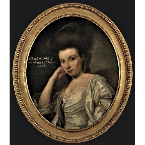 211 - Portrait of Charlotte Orlebar. Inscribed ‘Charlotte. Wife of Richard Orlebar. Esq 1782.’... 