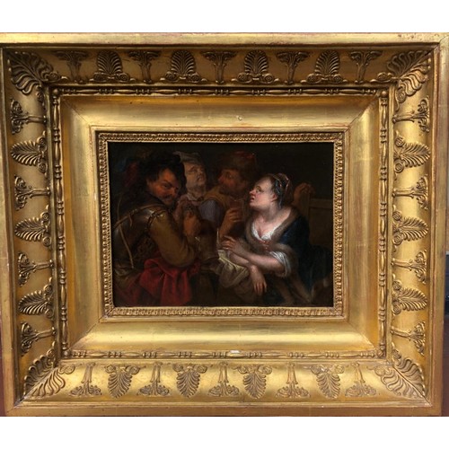 229 - Property of a Lady.A pair of tavern interiors. Oil on panel. By Verkoert. 17th century. Signed.... 