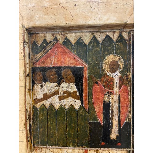 166 - Scenes from the Life of Saint Nicholas. Tempera and gold on panel (vrezka). Russian, c. 1480. P... 