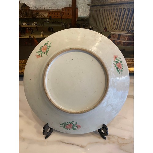 48 - A Large Cantonese Famille Rose Charger. 19th Century.Dimensions:16 in (Diameter)... 